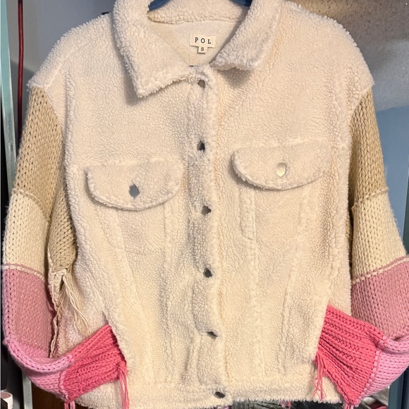 POL Jackets & Blazers - POL Cream Sherpa Jacket